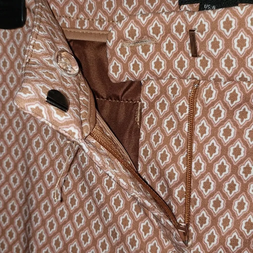 Adrienne Vittadini Brown/Tan Straight Leg Pants
